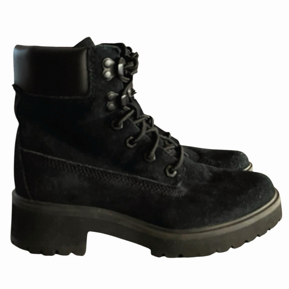 Timberland Shoes - Timberland Womens Size 6.5 Carnaby Cool Lace Up Boots Block Heel Black Suede